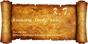 Keskeny Terézia névjegykártya